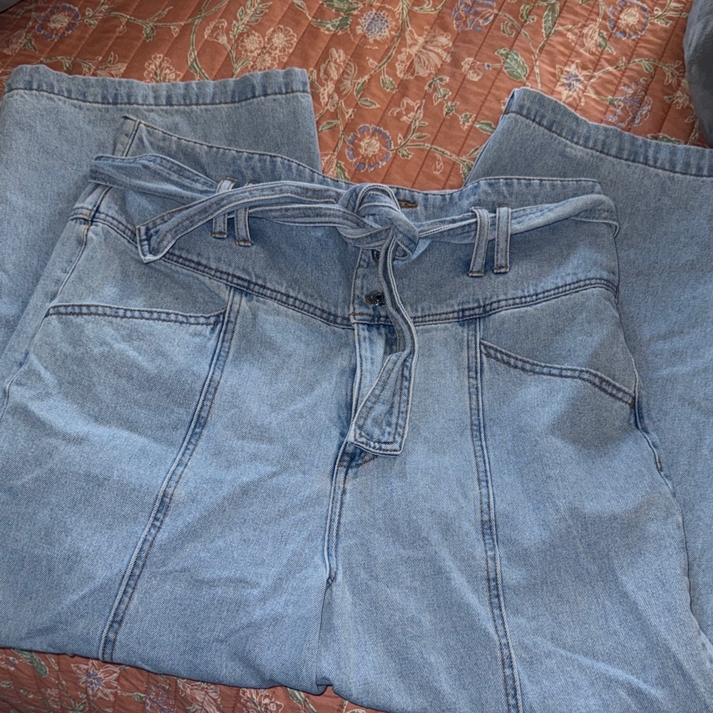 Forever 21 Light Blue Wide Leg Pants